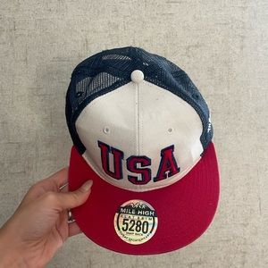 white, blue, red USA ball cap!